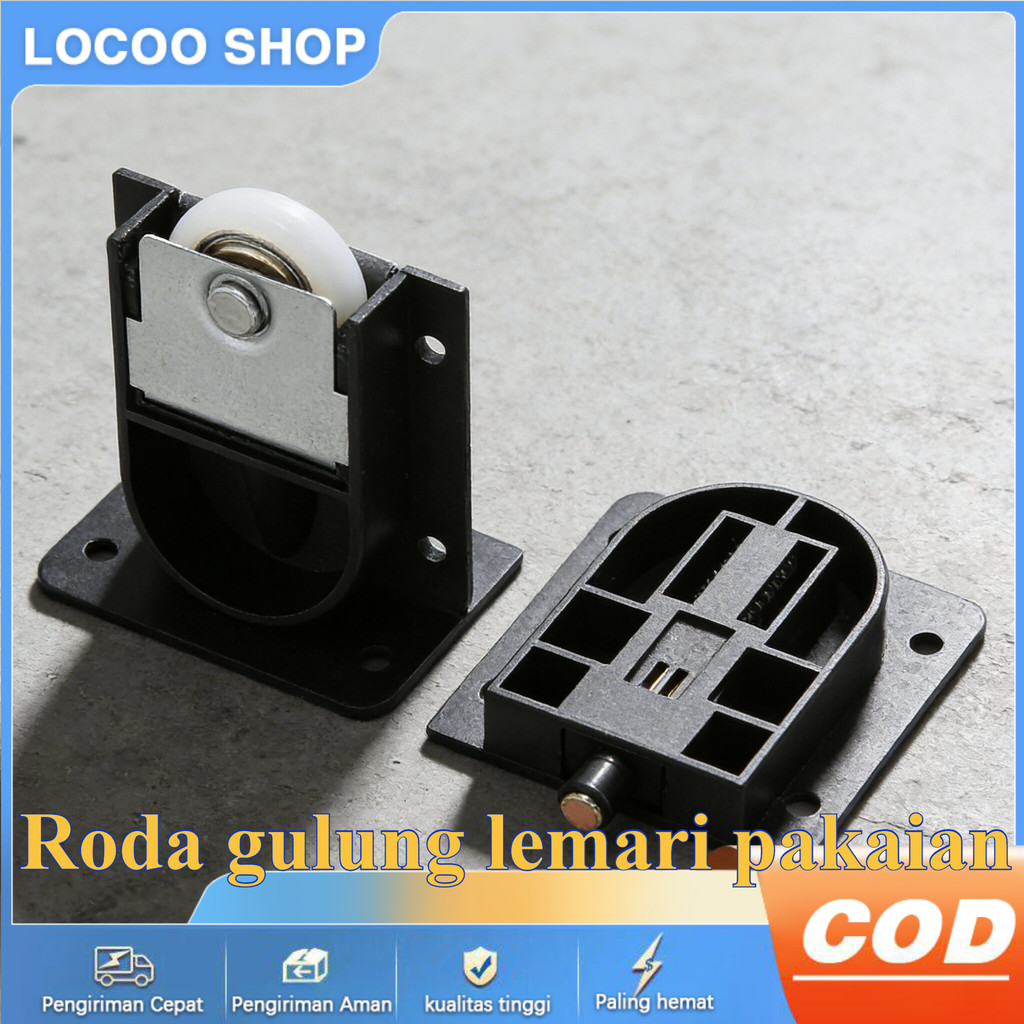 Roda Lemari Plastik, Roda Sliding Pintu Lemari, Roller Lemari Geser Vintage