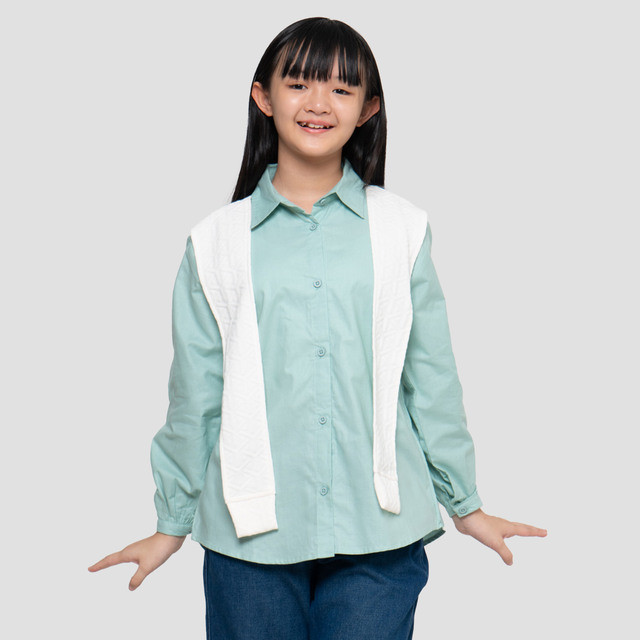 Nevada With Syal Kemeja Anak Perempuan 121706299