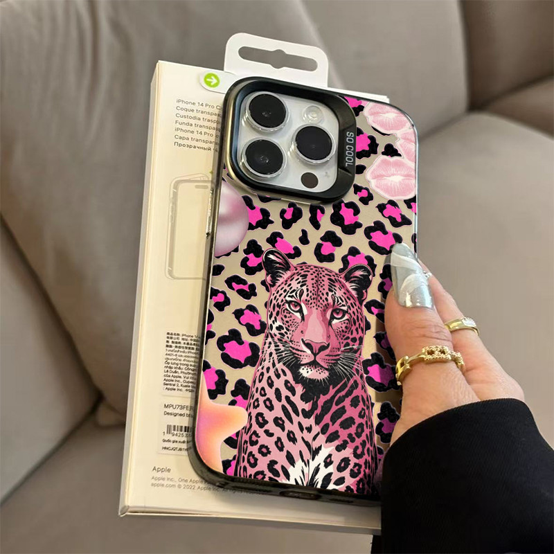 Casing Macan tutul merah muda Untuk Redmi A5 15 NOTE 14 PRO 9A 10C 12C 13C 14C 8 9S 9PRO 10 PRO K70 