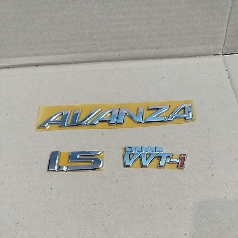emblem logo tulisan Avanza lama 1.5 VVT-I original