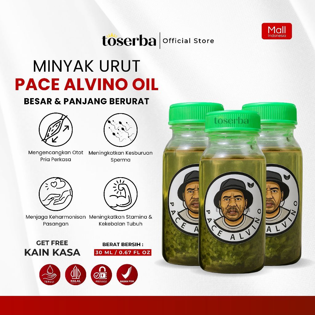 Minyak Oles Daun Tiga Jari Alvino 100% Asli 30ml Jaminan Garansi & Segel Resmi