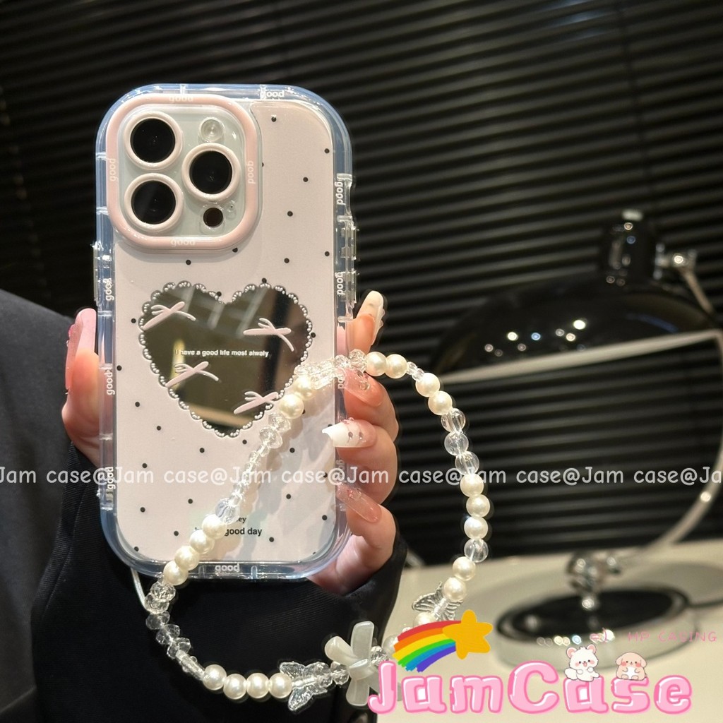 case VIVO Pita motif polkadot dengan rantai Casing ponsel cocok untuk VIVO Y93NONE Y50 Y20 Y21 Y15S 