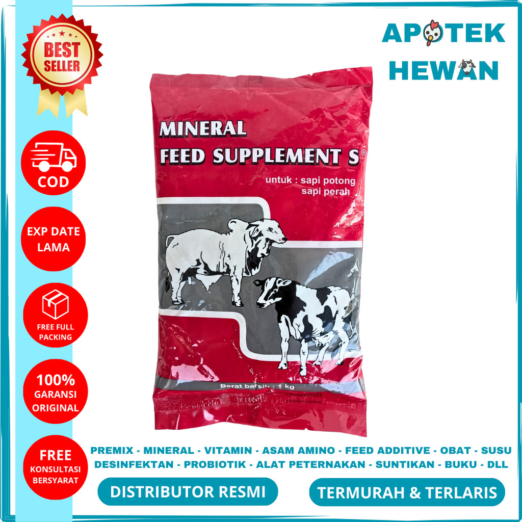MINERAL FEED SUPLEMENT S 1 Kg Medion | Mineral Sapi Potong Sapi Perah Kambing Domba - MINERAL SAPI M