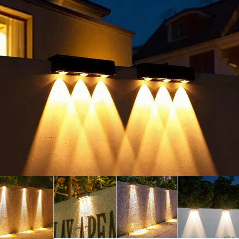 Lampu Dinding Tenaga Surya Outdoor Lampu Dinding Teras Hias LED  Lampu Taman Tenaga Matahari Anti Ai