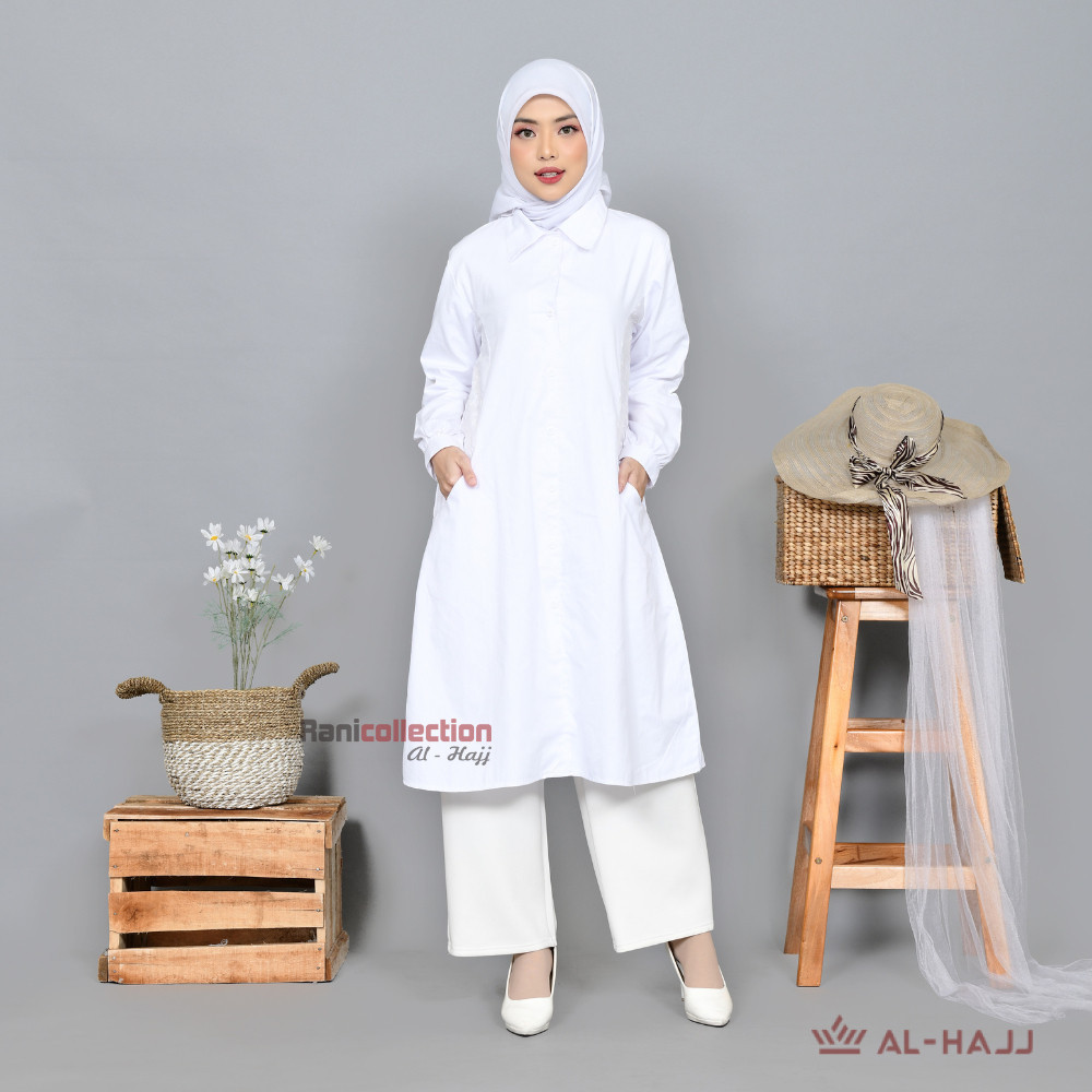 Stelan Tunik Wanita baju ihram  Perlengkapan Haji Dan Umroh