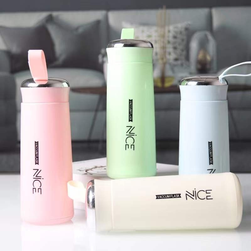 ( BISA COD ) PROMO BOTOL TERMOS KACA NICE DAY 400 ML / BOTOL MINUM AIR PANAS / DINGIN / BOTOL MINUM 