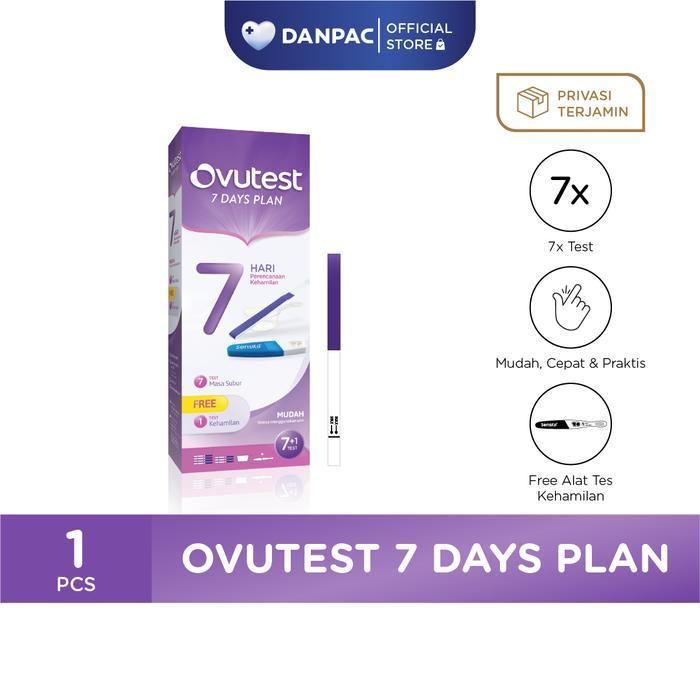 Ovutest 7 Days Plan isi 1 Pcs / Ovulation Test Alat Tes Masa Subur - Ovutest 7 Days Plan