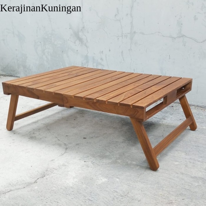 meja lipat lesehan kayu jati oven Ls10