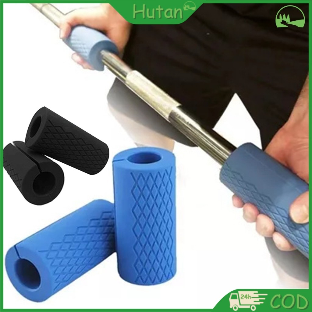 1pc Dumbell Grips Silicone Hand Grip Dumbel Barbell Fat Grip Silikon Anti Slip