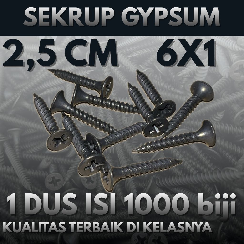 SEKRUP GYPSUM 6X1 (ISI 1000 PCS)