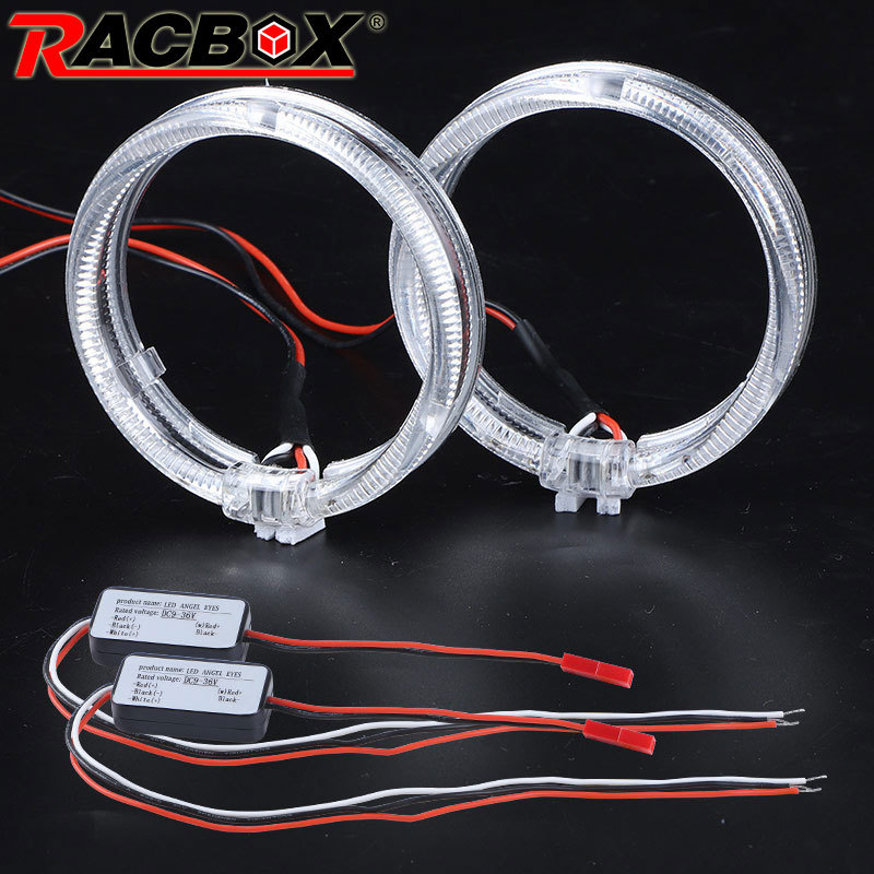 Led Angel Eyes 80MM Daytime Running Light Halo White Blue Red Ring For HID Bi-Xenon Projector Lens C