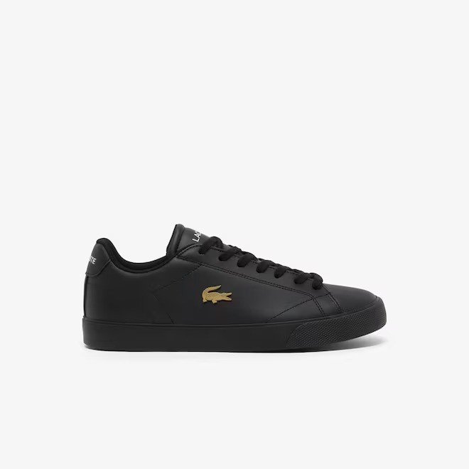 Sepatu Sneakers Pria Lacoste Lerond Set Leather Black (750CMA001602H) Original
