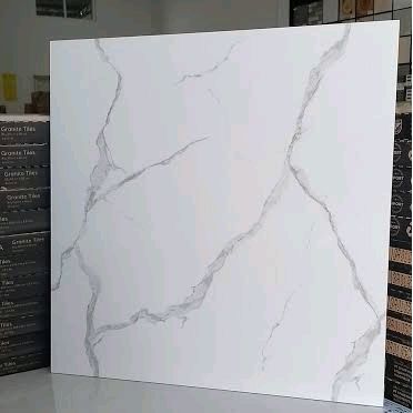 Granit Lantai Dan Dinding 60x60 Divya White Glazed Polish | Kilap | Glossy Product Arna