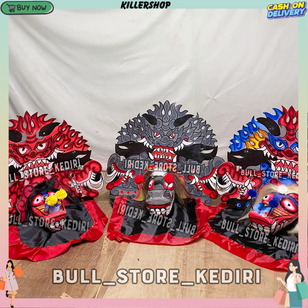 Barongan Caplokan Anak Anak No 3 Bahan Kayu Jamang Talang