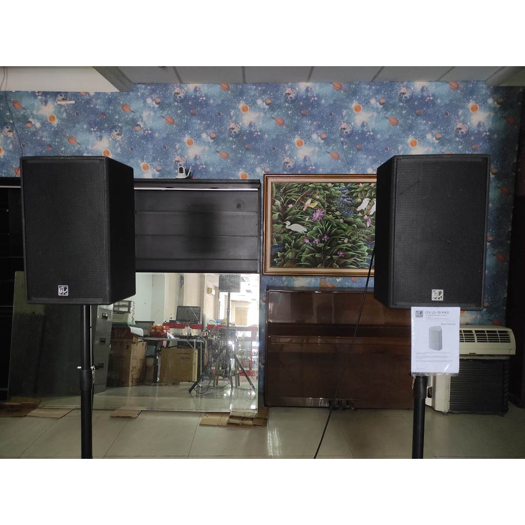 Speaker Pasif Karaoke LTV LS 10 HK MK2 dengan Tampilan model Speaker Pro + Speaker Subwoofer Aktif R