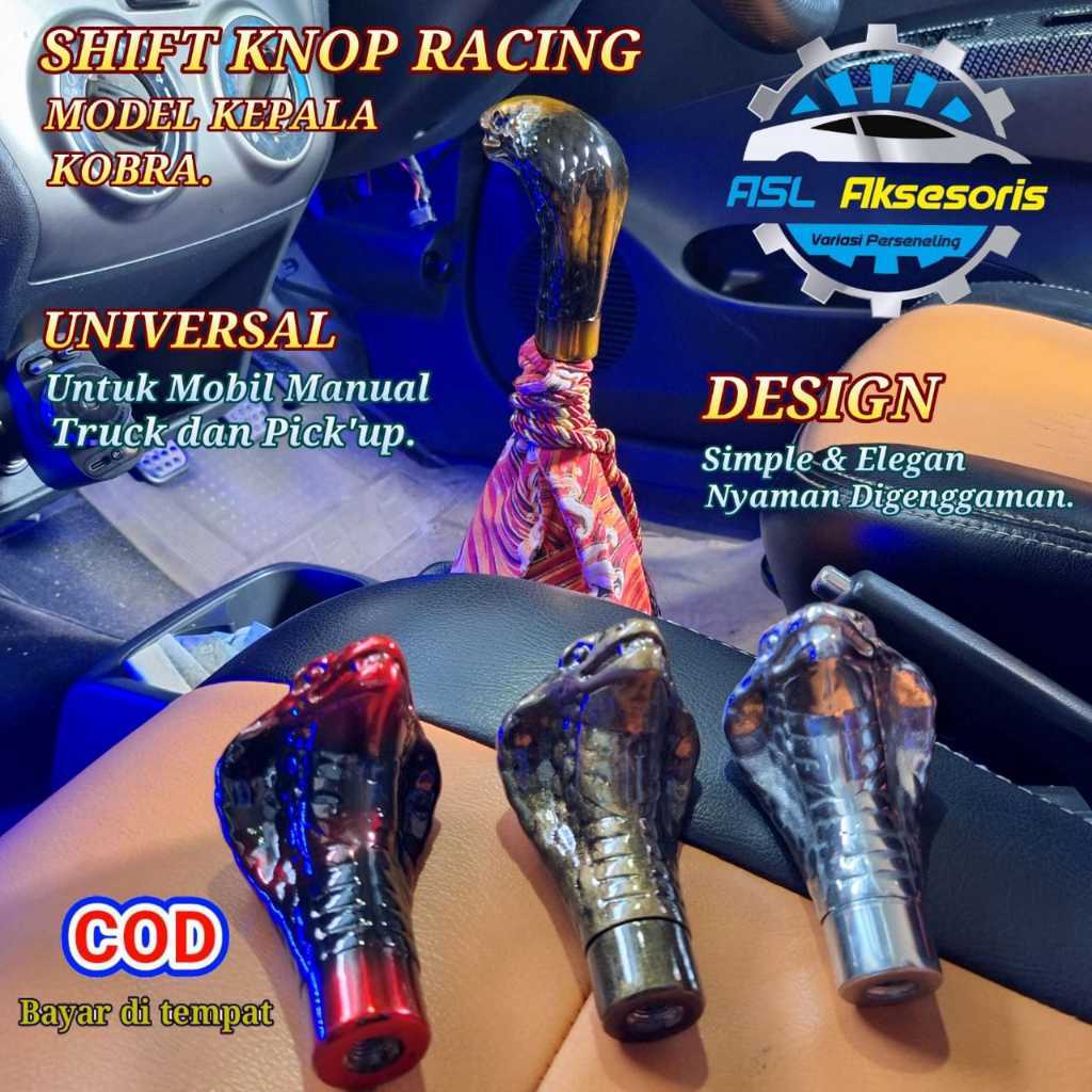 SHIFT KNOB PERSNELING / TONGKAT PERSENELING TUAS GIGI MOBIL MANUAL MOTIF ULAR COBRA BISA BUAT TRUCK 