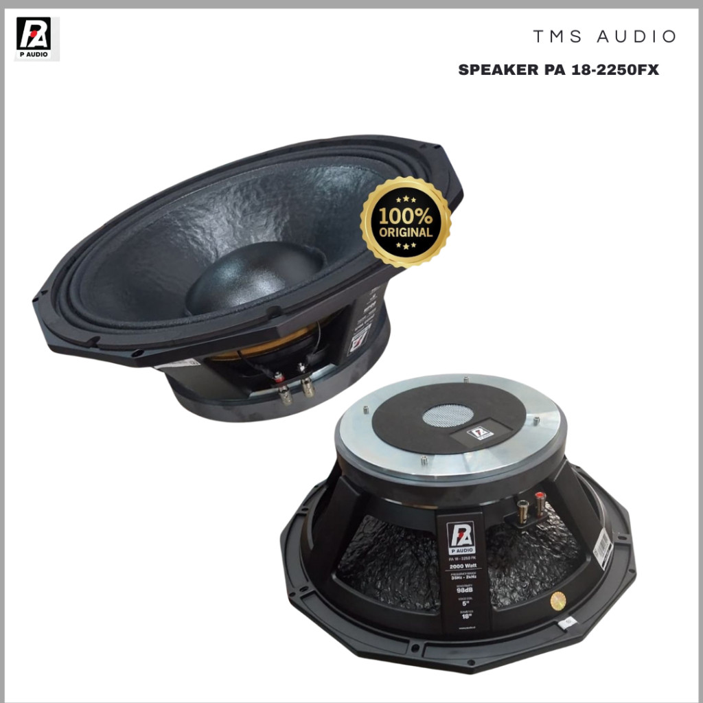 Speaker P Audio 18 Inch PA 18-2250 FK 2000W - Komponen Subwoofer Balap Bass Beton High Power