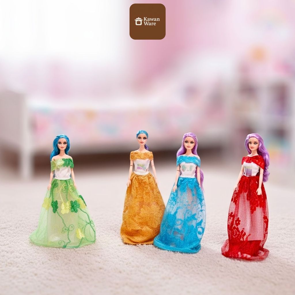 KAWANWARE Mainan Boneka Anak Barbie Fashion Poseable Tangan Tekuk Berbi