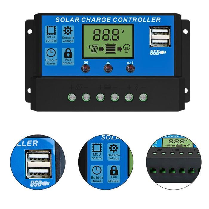 Solar Charger Controller SCC 10A 20A Pengisi Daya Surya 12V / 24V SCC 24V SCC 12V SCC Solar Panel Su