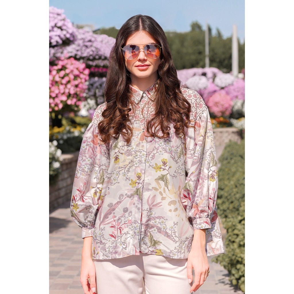 Benang Jarum Into the Garden Shirt - Pink