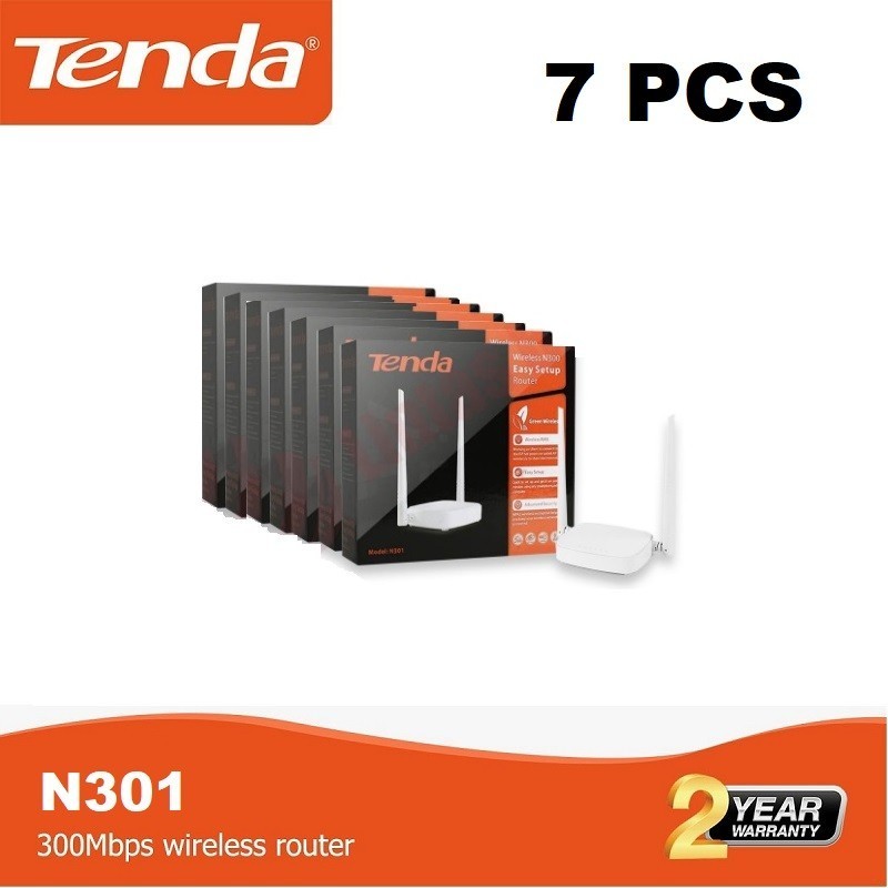 Tenda N301 7 Pcs Router Wireless Universal Repeater Extender WiFi 300Mbps 2 Antena V