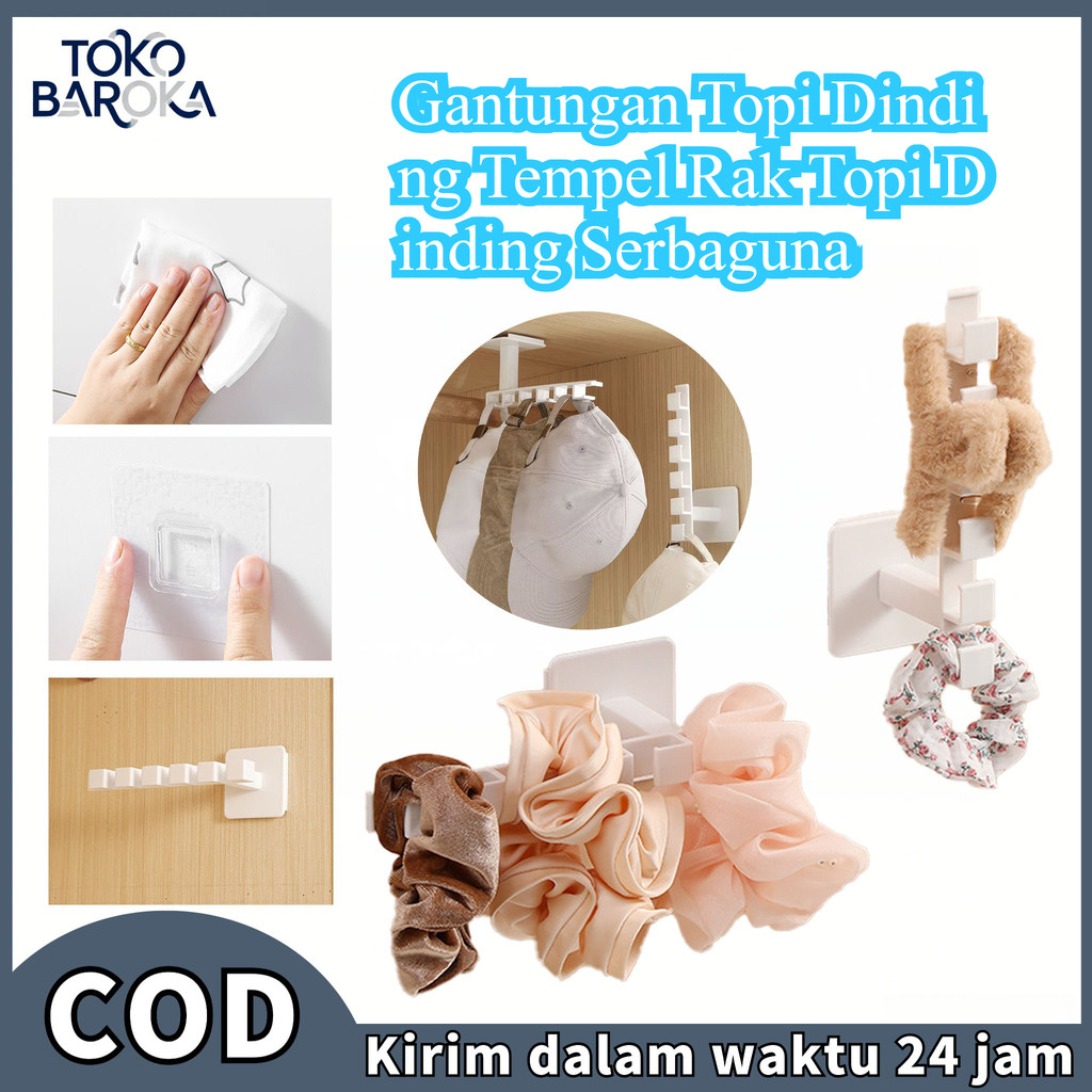 [ ready stok ]Gantungan Topi Dinding Tempel Rak Topi Dinding Serbaguna Rak Gantung Topi Cantolan Top