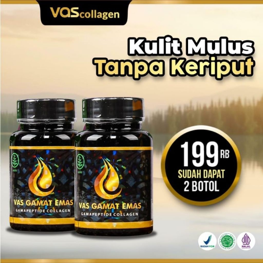 vas gamat emas colagen Pemutih Badan Ampuh Herbal Pencerah Pengencang Wajah Asli 100% Original premi