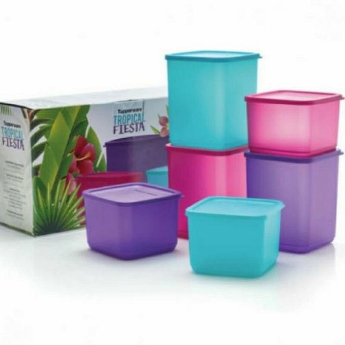 Toples snack tupperware tropical fiesta set (6pcs) toples kue