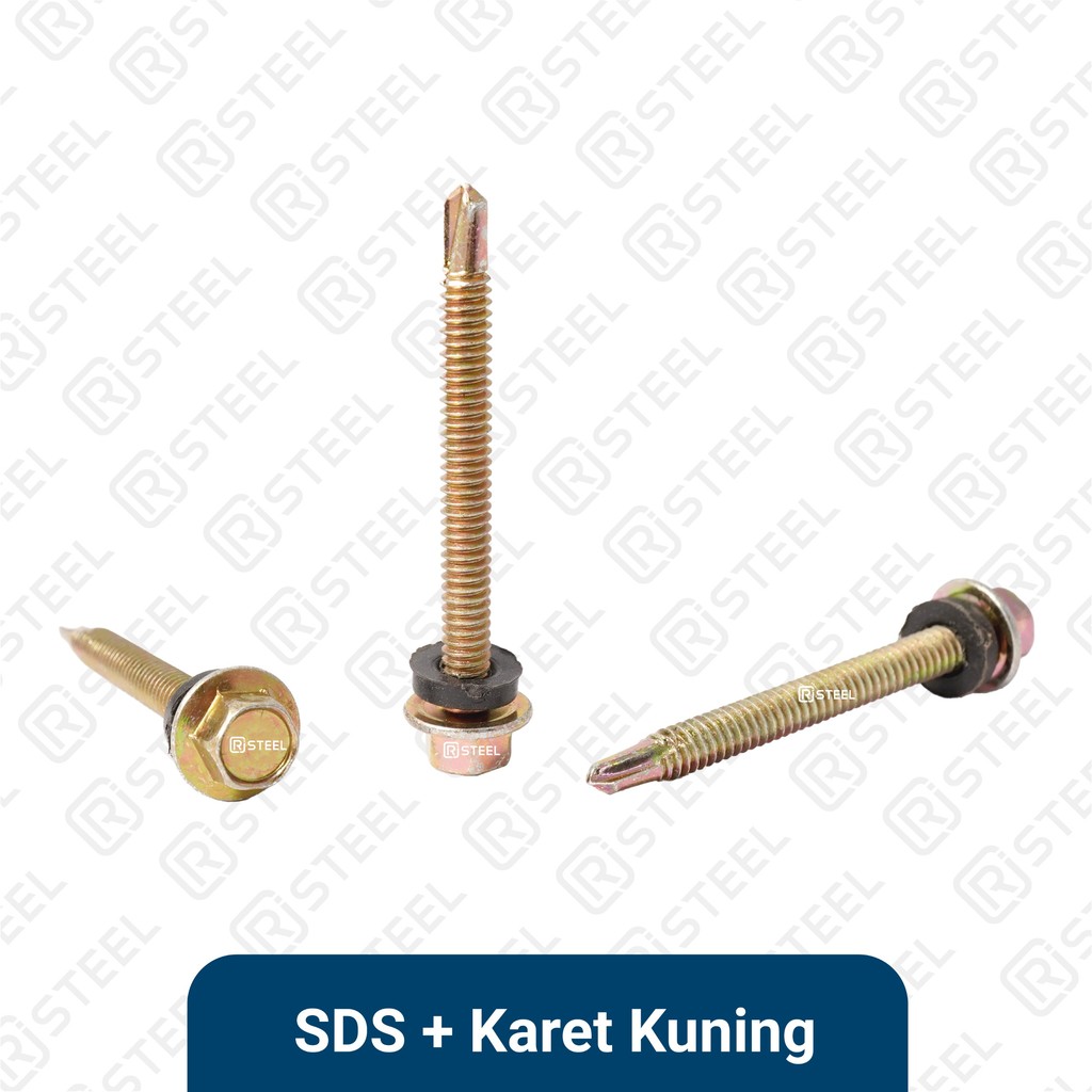 RJ Steel SDS + Karet / Skrup Roofing/ Baut Atap Baja Ringan