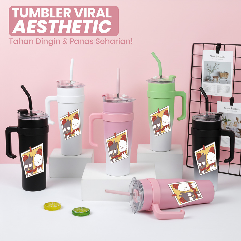 Tumbler Botol Air CINNAMOROLL Desain design kartun tahan panas dingin Tahan Lama Higenies Bisa COD