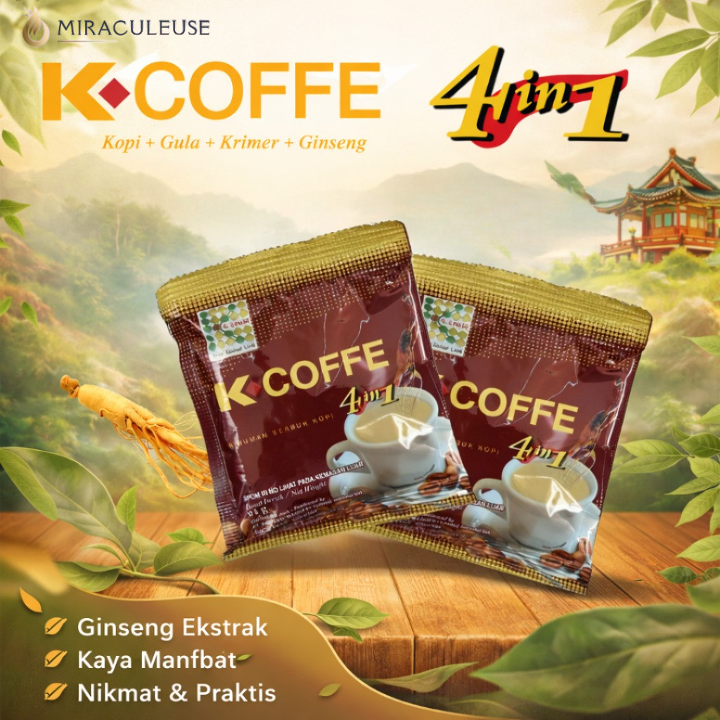 Kopi Ginseng 4 in 1 K Link Sachet | Bukan Kopi Ginseng | K Coffe 4 in 1