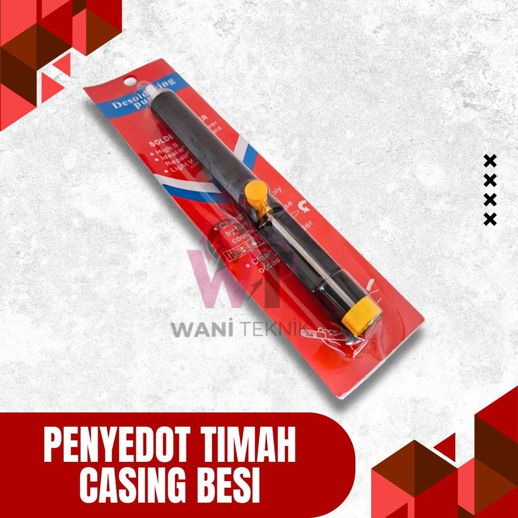 Atraktor Penyedot Timah Besi Hitam Desoldering Pump Mekanisme Vakum Manual
