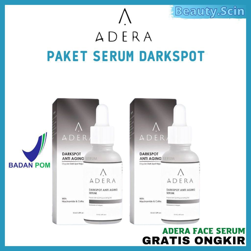 ADERA SERUM ANTI AGING FLEK HITAM KERUTAN PENGHILANG JERAWAT & BEKAS JERAWAT ( ADERA DARKSPOT )