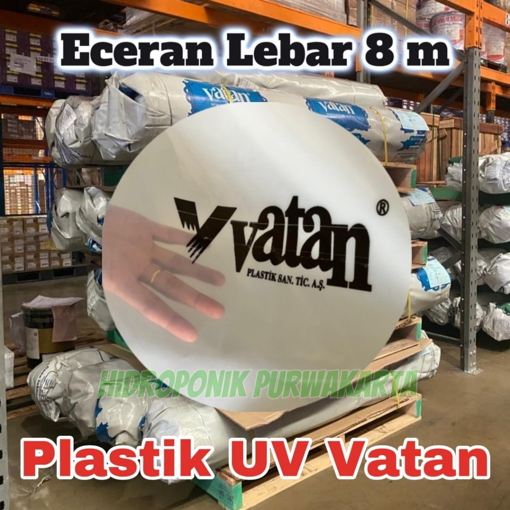 SWS Plastik UV Greenhouse VATAN Tebal 200 Mikron 14% ECERAN Lebar 8 Meter