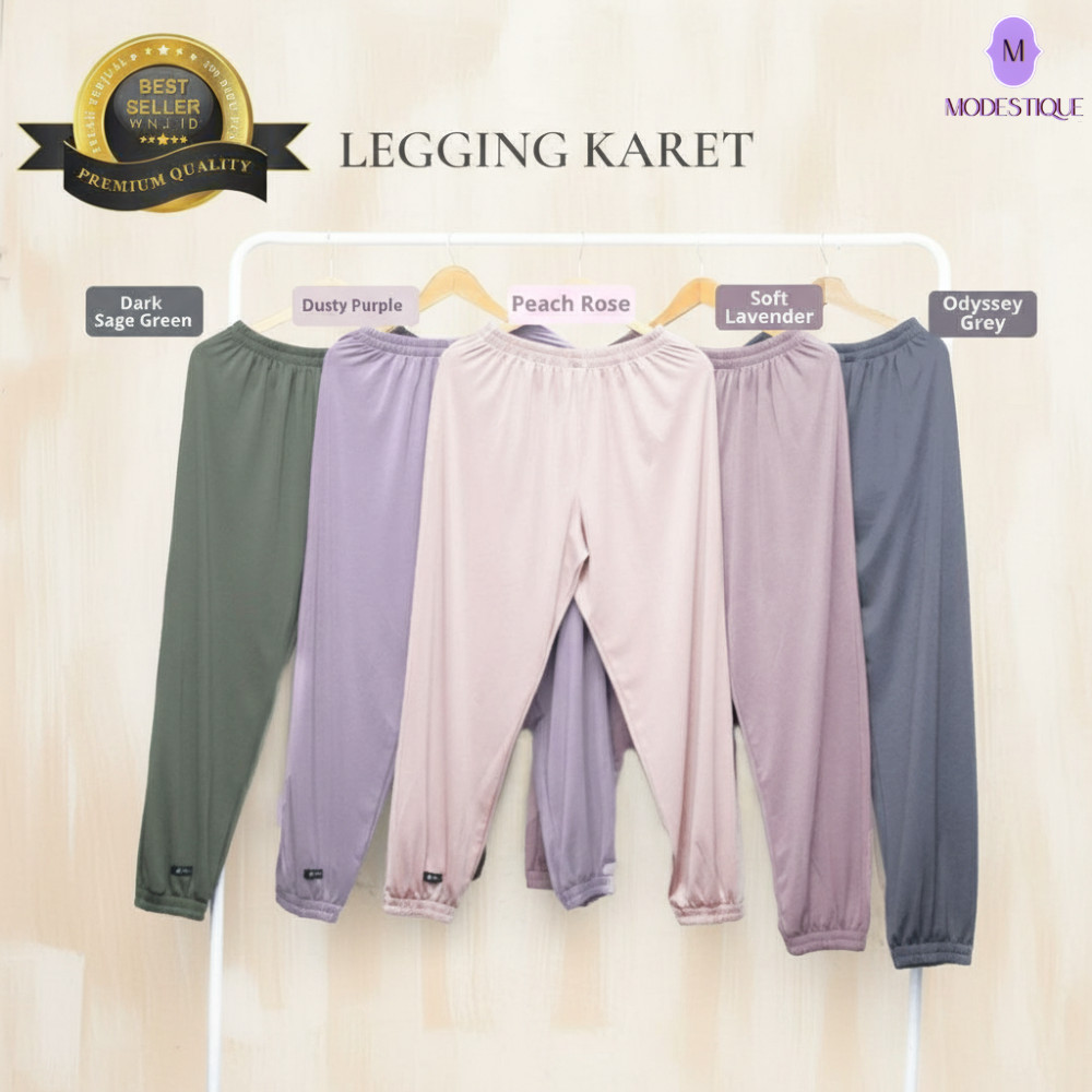 Legging Wanita Tebal Premium Celana Panjang Karet Elastis Adem Tidak Nerawang Olahraga Harian