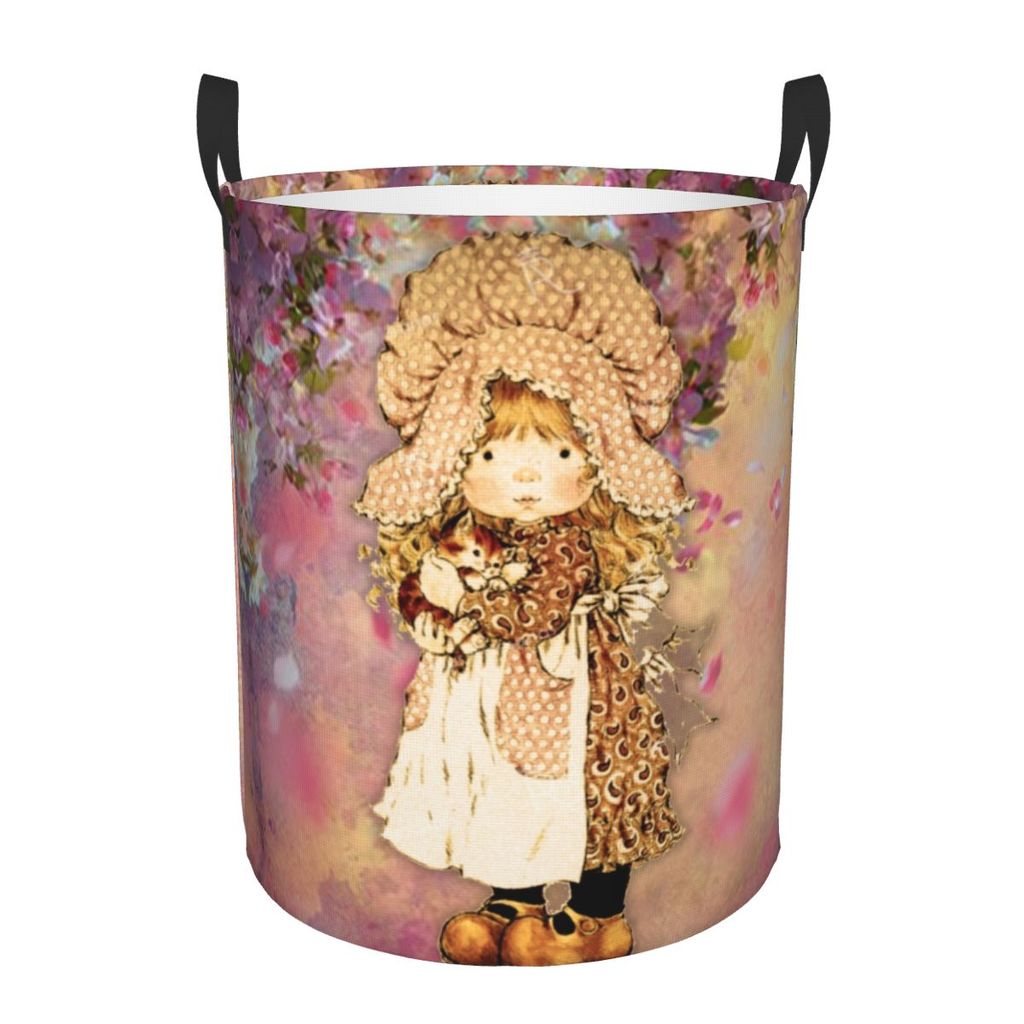 Cartoon Sarah Kay Kawaii Girl Laundry Basket Collapsible Clothes Toy Hamper Storage Bin for Kids Nur