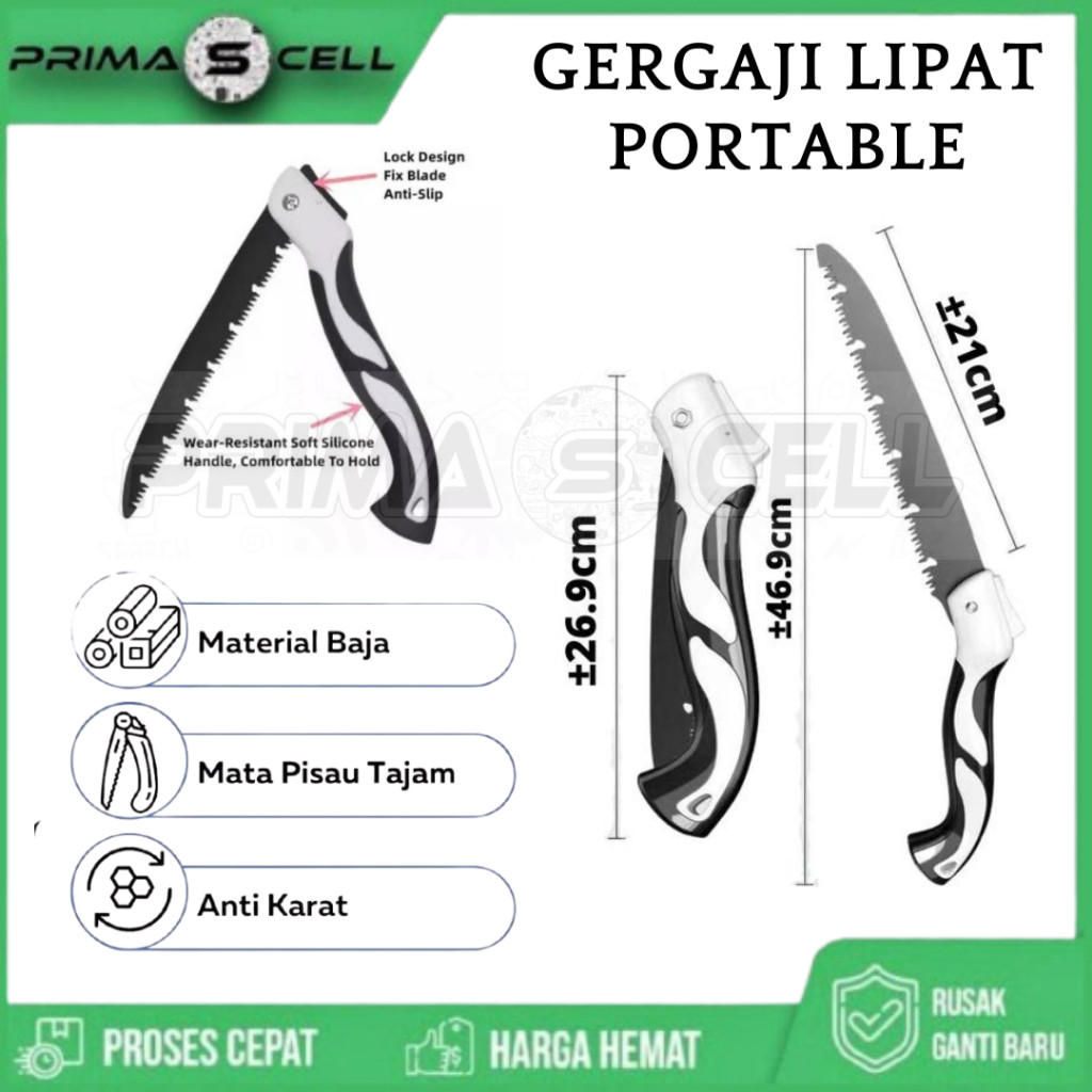 Gergaji Lipat Pisau Lipat Portable / Gergaji Pemotong Kayu Mini Portable / Pisau Lipat Outdoor