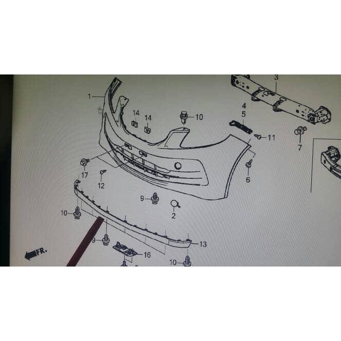 karet lidah / spoiler bumper depan brio BERKUALITAS