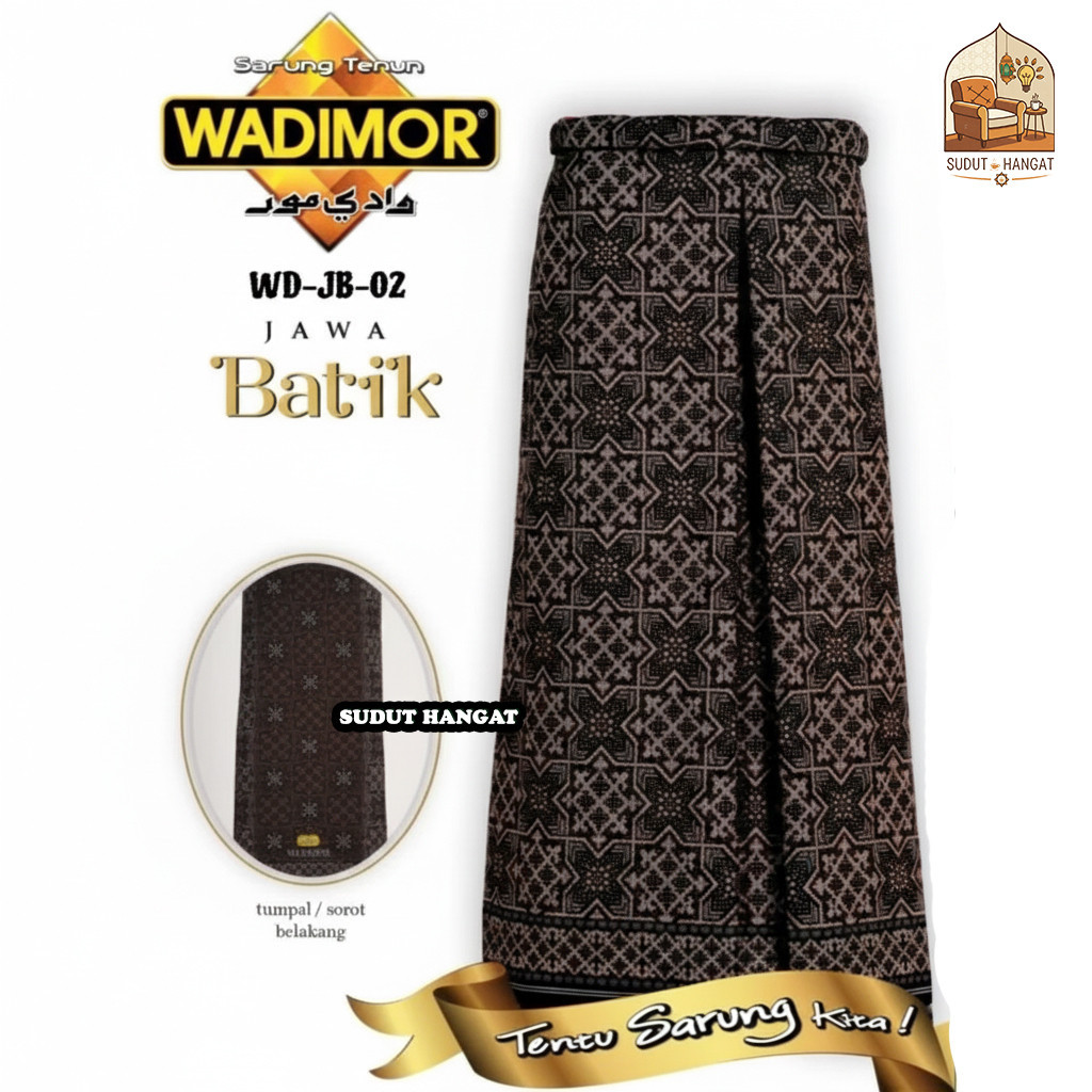 Sarung Pria Wadimor Jawa Batik Premium Motif Wayang Nusantara Klasik Original Tenun Berkualitas Ting