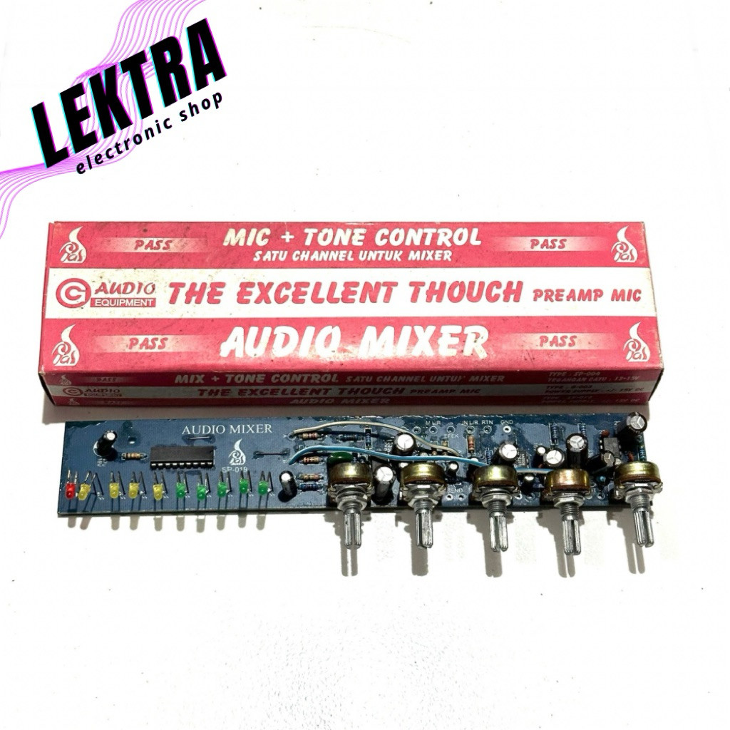 Kit SP-019 Audio Mixer Tone Control Mic 1 Channel Mixer Preamp Audio