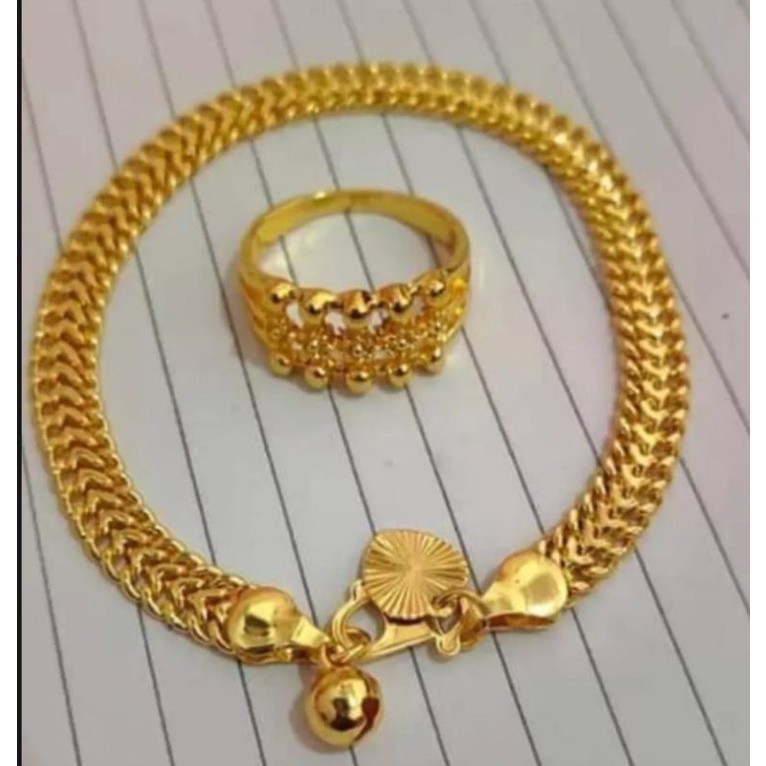 ~DISC~ Gelang Free Cincin motif Koin Tahun 1991-1992  mewah warna emas 24k XUPING MEWAH  ELEGAN TERB