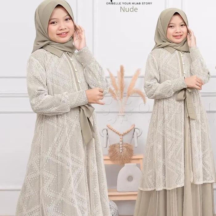 [A6]Abaya Padma kids dress/gamis anak perempuan remaja tanggung muslimah cantik dan anggun Usia 5 sa