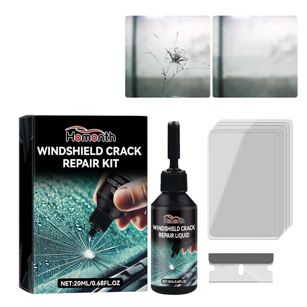 Car Windshield Cracks Repair Kit Auto Glass Nano Repair Fluid Set Glass Shatter Cracks Repair Glue W