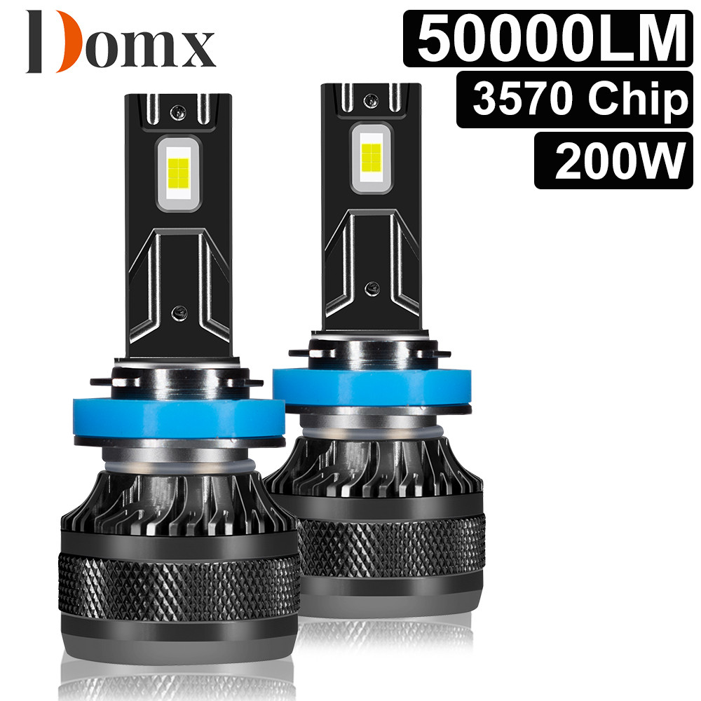 DOMX H4 H7 Car LED Headlight H1 H8 H11 HB3 HB4 9005 9006 LED Lights 6000K 200W 50000LM Auto LED Lamp