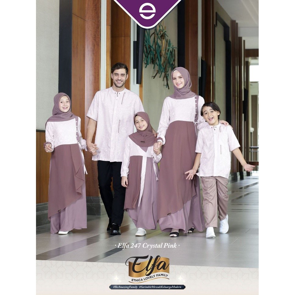 [BISA COD] ELFA 247 CRYSTAL PINK ETHICA KOKO DEWASA KAHFI 220 CRYSTAL PINK GAMIS DEWASA KAGUMI 247 C