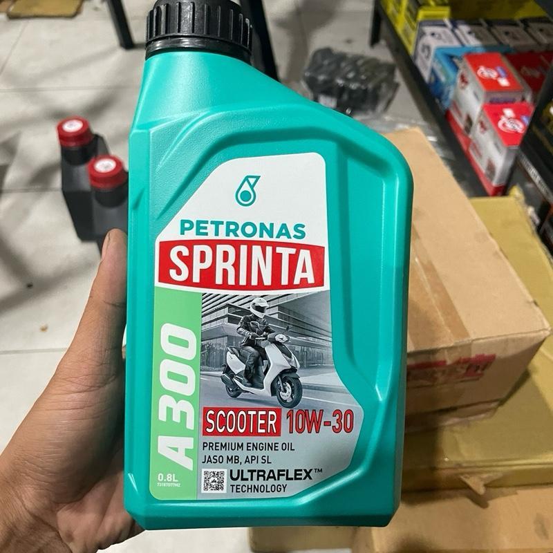 OLI Petronas Sprinta A300 Oli Mesin Scooter 10W-30 Premium Engine Oil JASO MB API SL Ultraflex Techn