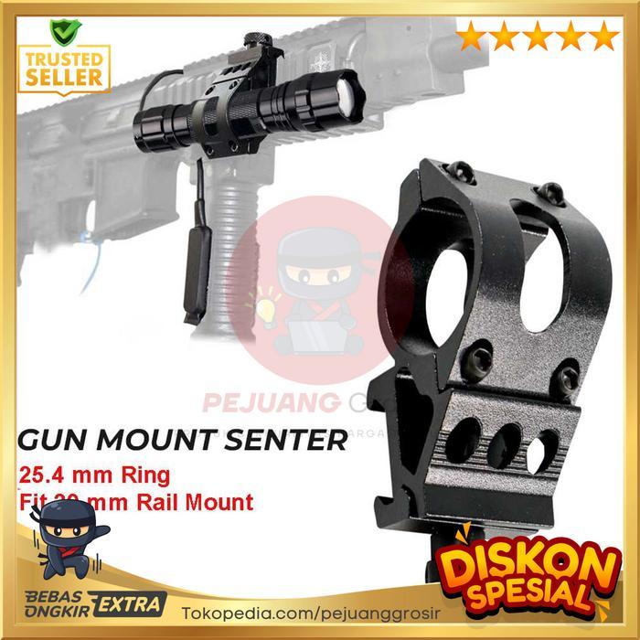 Gun Mount Senter Flashlight Holder 25.4mm - bracket tempat senter - Gun Mount Senter 25.4mm