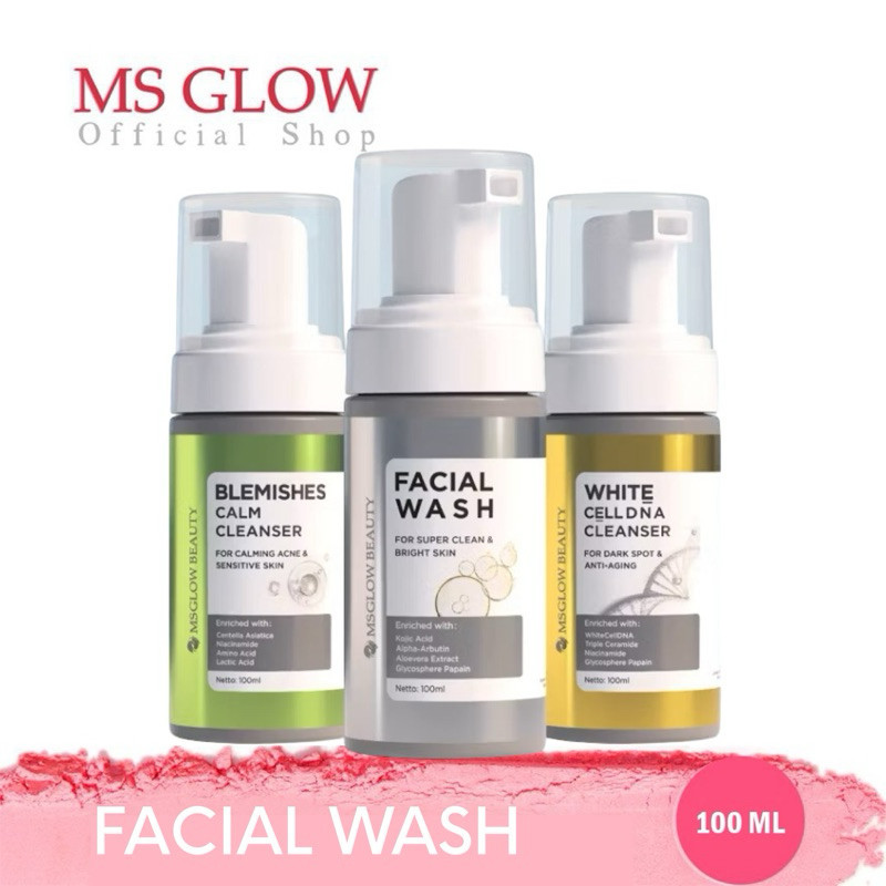 MS GLOW Sabun Muka Brightening Cleanser - Face Wash Whitening Pembersih Wajah