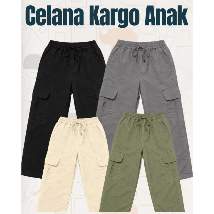 celana panjang anak laki laki//celana cargo anak usia 1-12 tahun