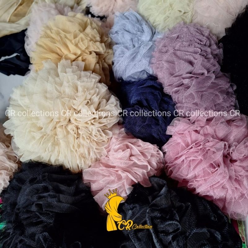 Bee scrunchie tile jumbo/ikat rambut tile jumbo/cepol tile jumbo/cepol hijab anti pusing